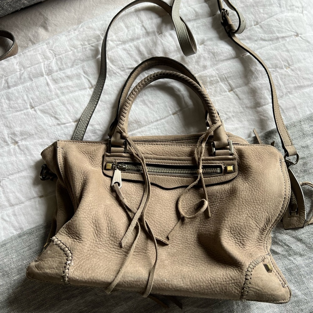 Rebecca Minkoff Grey Suede Leather Shoulder bag